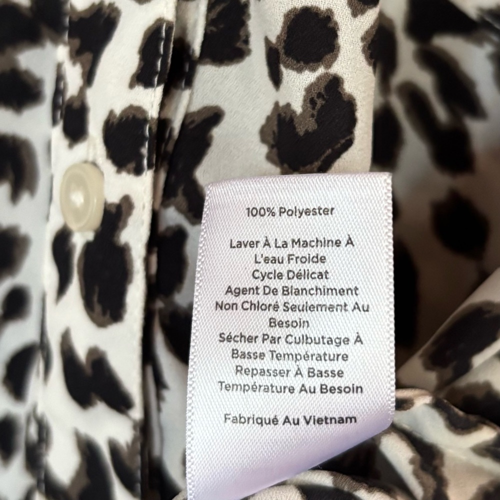 Talbots Monochrome Leopard Print Button Down Shirt - image 8